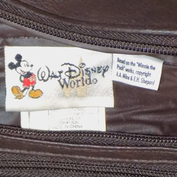 Vintage Walt Disney World Winnie The Pooh Piglet Tigger Faux Leather Fanny Pack - Picture 7 of 12